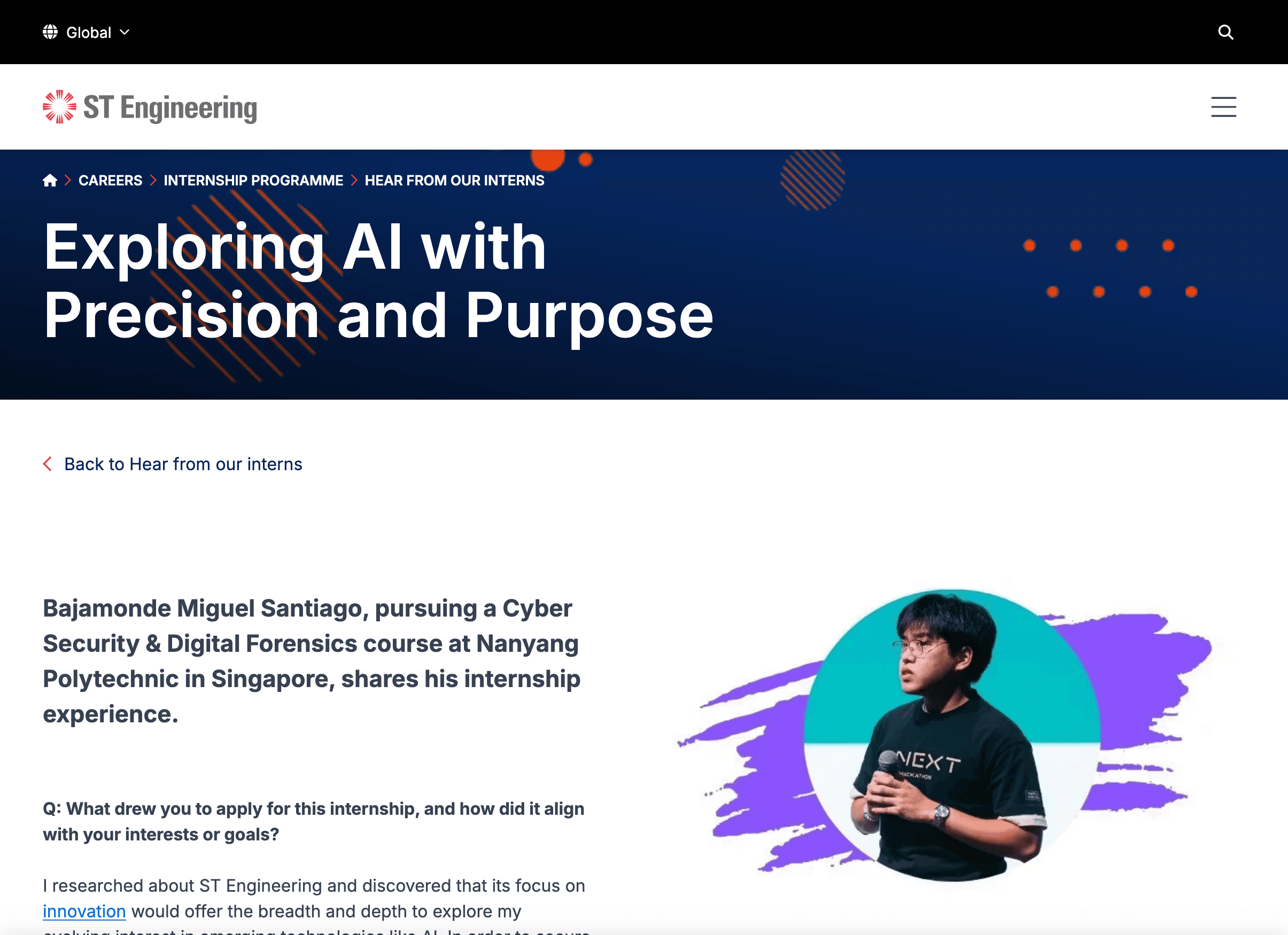 Featured on ST Engineering's Website